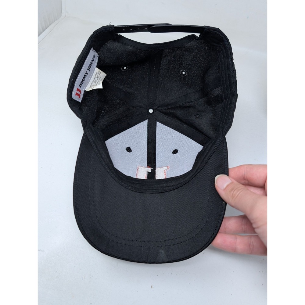 Jimmy Johns Hat Cap Snapback One Size Black Adjustable Logo 100% Polyester - Picture 5 of 6